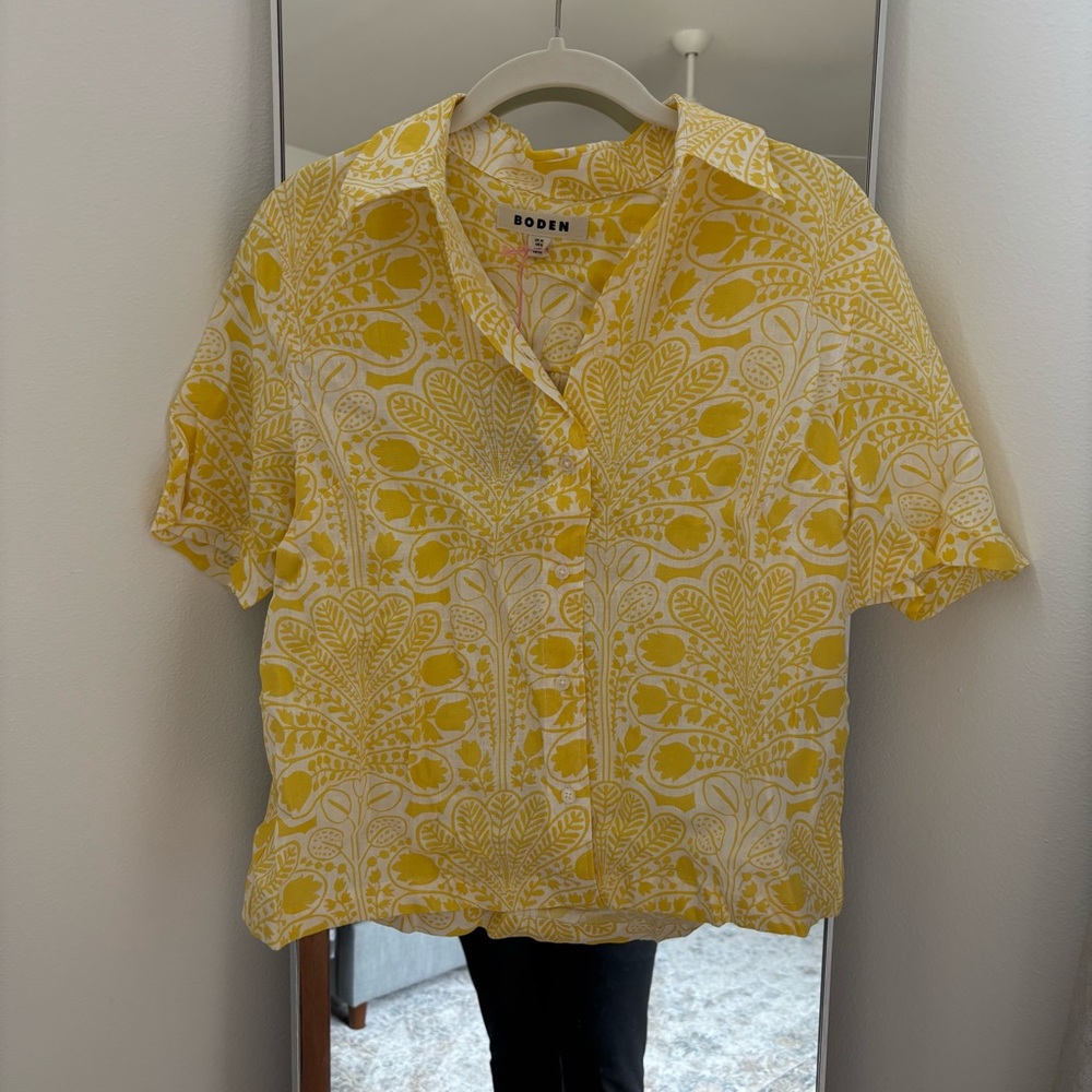 Boden Linen Button Down NWT